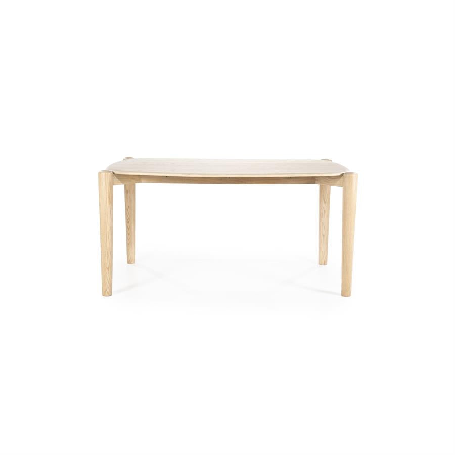 Eettafel Selbu | Naturel Eikenhout | Rechthoekig — Vooraanzicht - witfoto