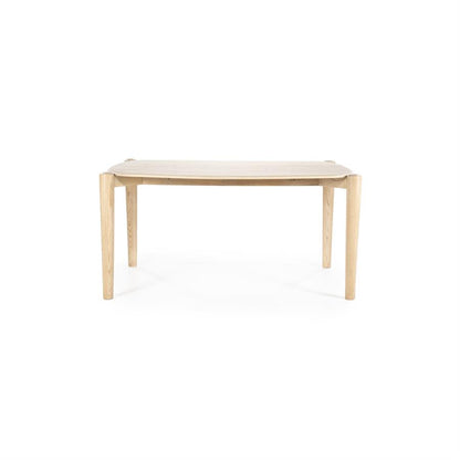Eettafel Selbu | Naturel Eikenhout | Rechthoekig — Vooraanzicht - witfoto
