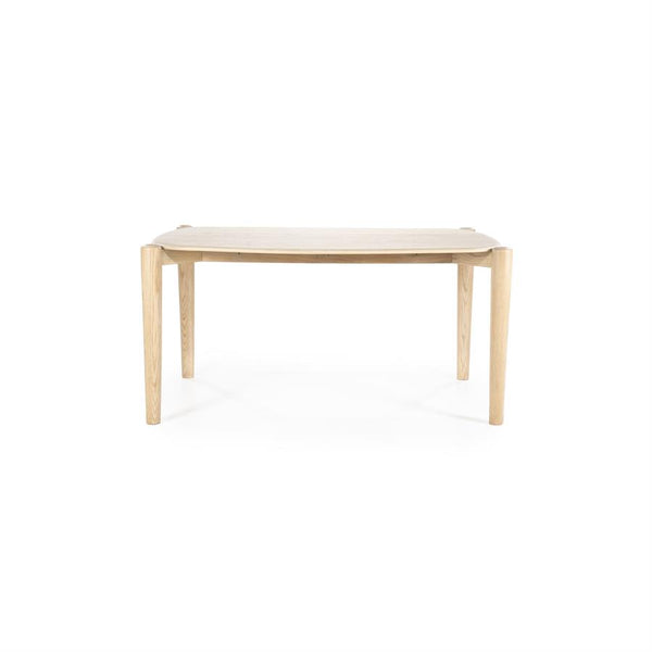 Eettafel Selbu | Naturel Eikenhout | Rechthoekig — Vooraanzicht - witfoto