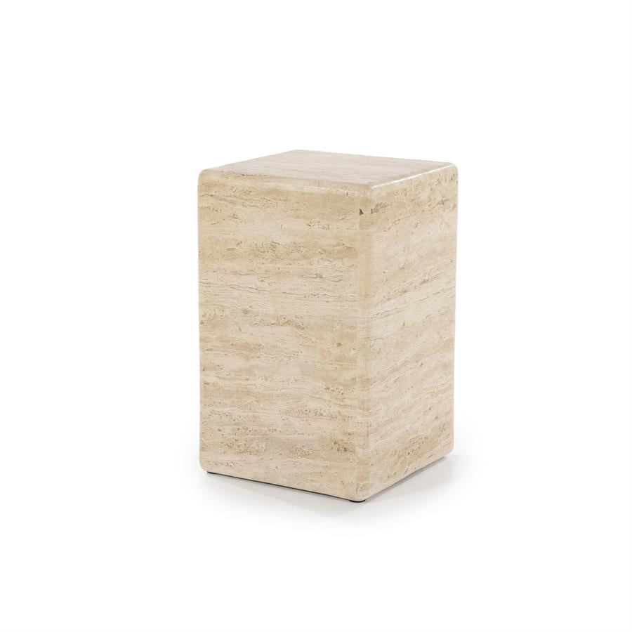 Bijzettafel Donta | Bruin Travertin
