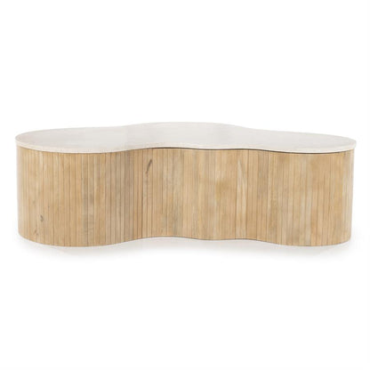 Salontafel Kira | Wit Marmer | Organische Vorm