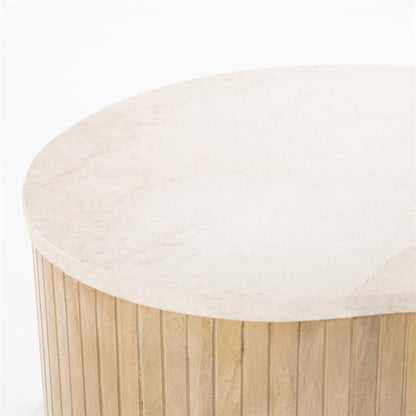 Salontafel Kira | Wit Marmer | Organische Vorm