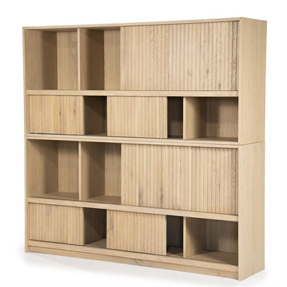 Kast Milo | Naturel Eikenhout | Schuif Deuren — Zijaanzicht - sfeer