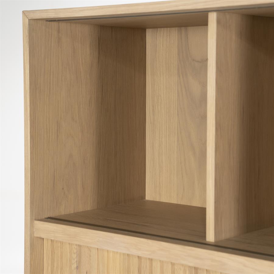 Kast Milo | Naturel Eikenhout | Schuif Deuren — Detail