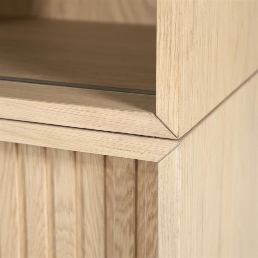 Kast Milo | Naturel Eikenhout | Schuif Deuren — Detail