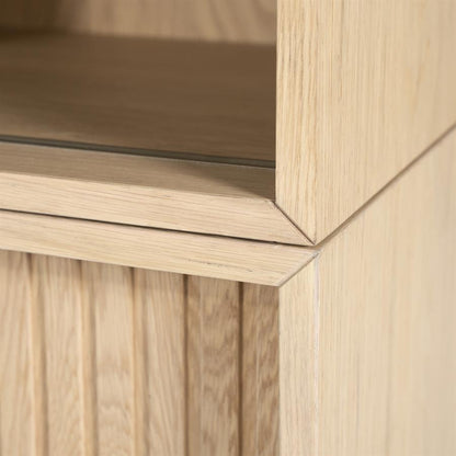 Kast Milo | Naturel Eikenhout | Schuif Deuren — Detail