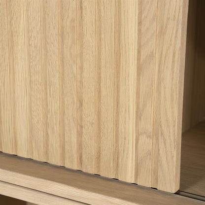 Kast Milo | Naturel Eikenhout | Schuif Deuren — Detail