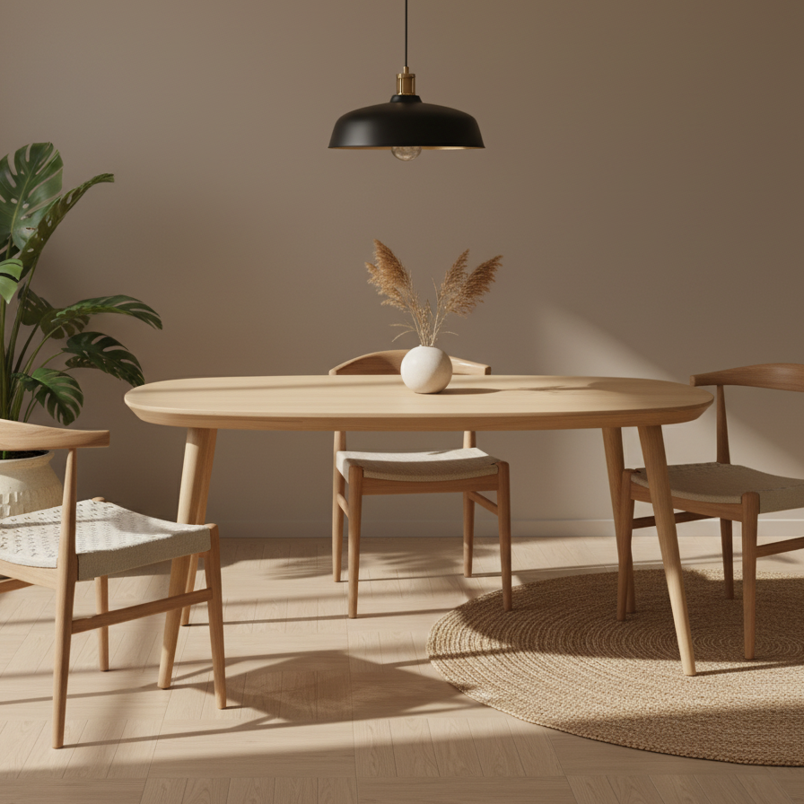 Eettafel Elijah | Eikenhout | Ovaal