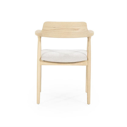 Eetkamerstoel Yorick | Naturel Hout | Met Armleuning