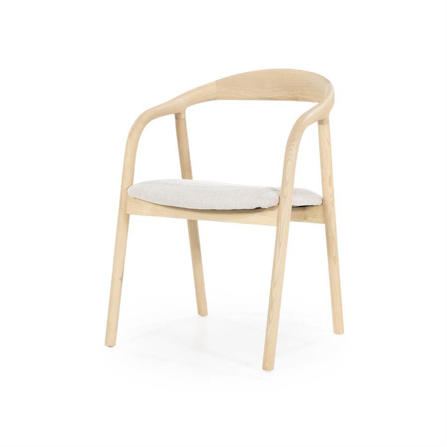 Eetkamerstoel Rayven | Essenhout | Met Armleuning