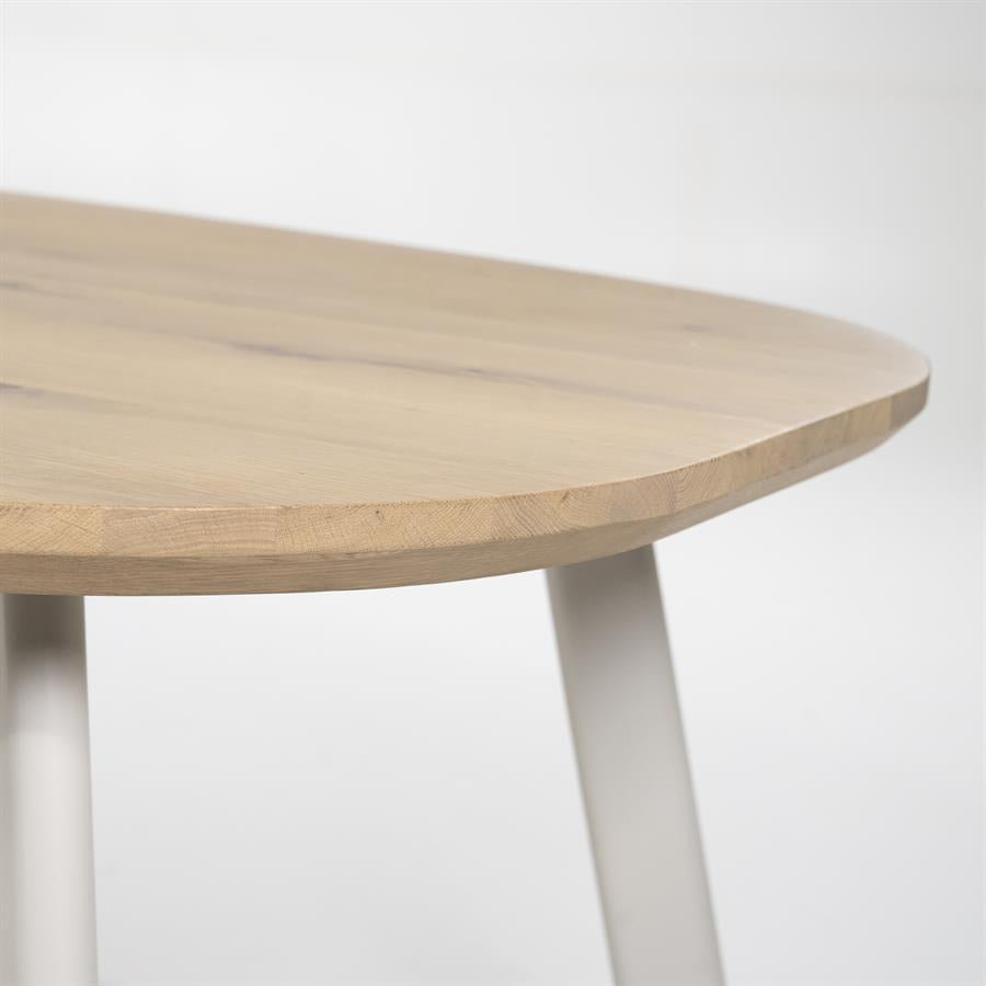 Eettafel Dion | Naturel Metaal | Ovaal — Detail