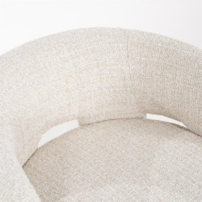 Fauteuil Hamilton beige stof, detail van het materiaal