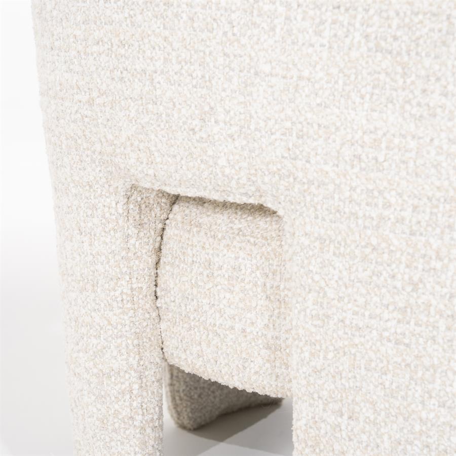 Fauteuil Hamilton beige stof, detail van het materiaal