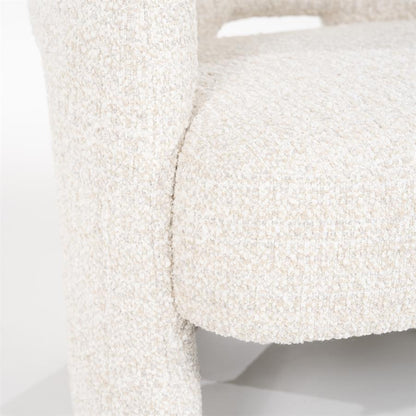 Fauteuil Hamilton beige stof, detail van het materiaal