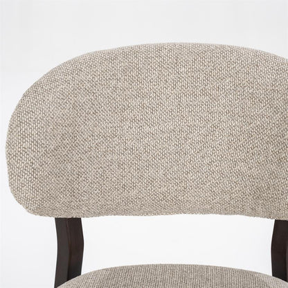 Eetkamerstoel Mikky | Taupe Stof | Donker bruine Poten
