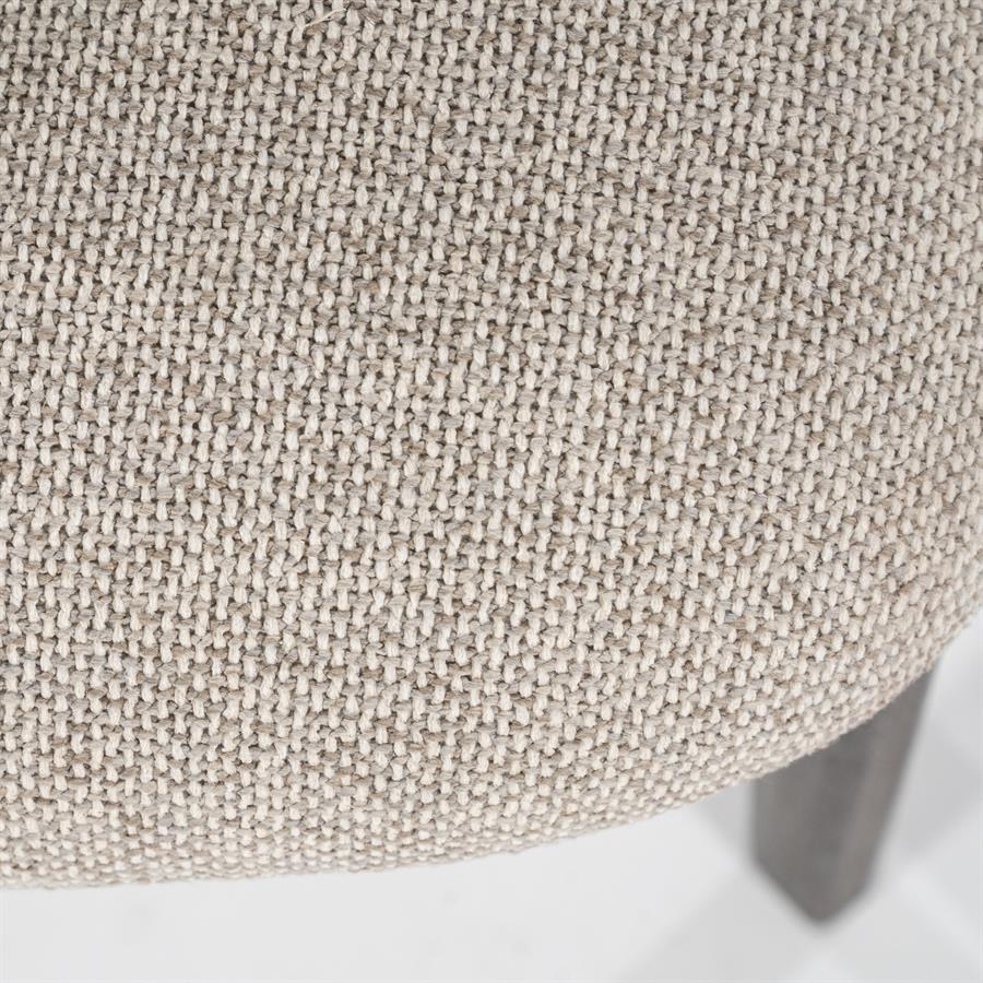 Eetkamerstoel Mikky | Taupe Stof | Donker bruine Poten