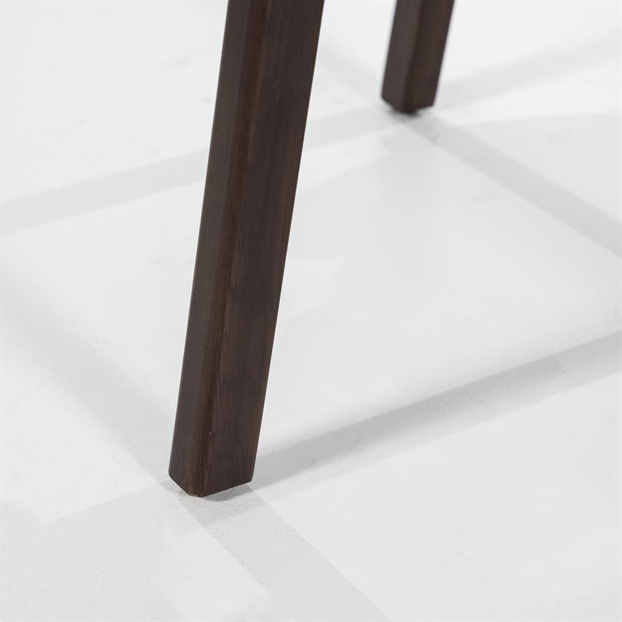 Eetkamerstoel Mikky | Taupe Stof | Donker bruine Poten