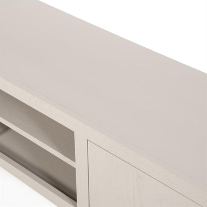 Tv-meubel Helsinki taupe eikenhout, detail van het materiaal