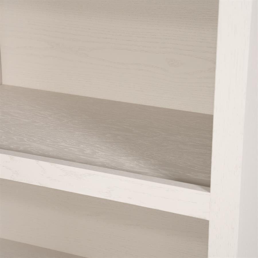 Kast Helsinki taupe eikenhout 4 vakken hoog, detail van het materiaal