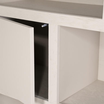 Kast Helsinki taupe eikenhout 4 vakken hoog, detail van het materiaal