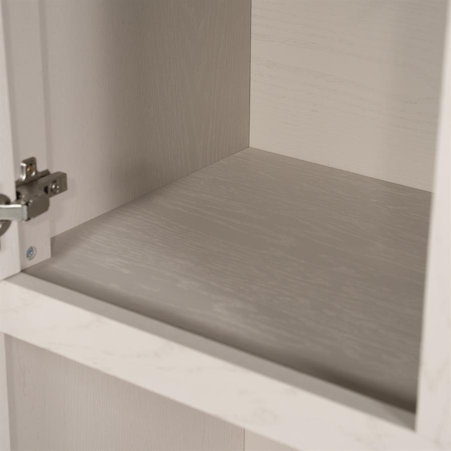 Kast Helsinki taupe eikenhout 4 vakken hoog, detail van het materiaal