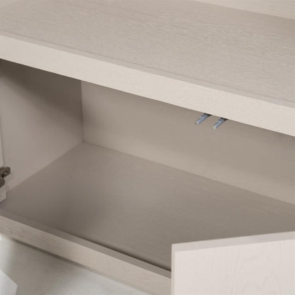 Kast Helsinki taupe eikenhout 4 vakken hoog, detail van het materiaal