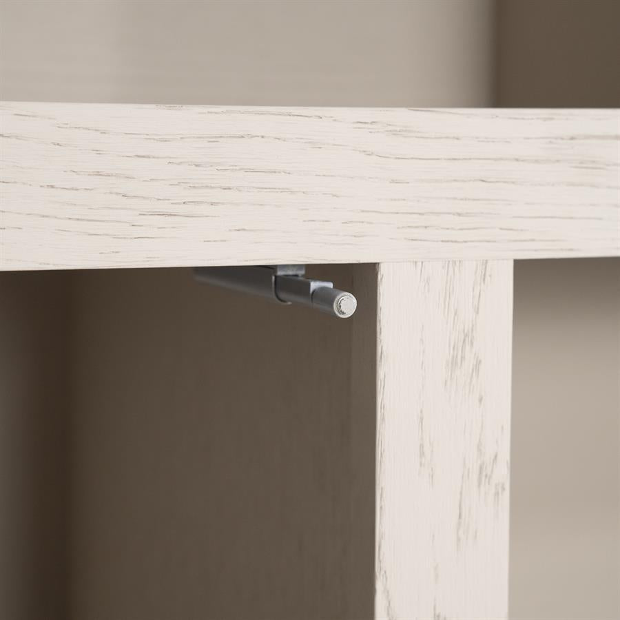 Kast Helsinki taupe eikenhout 4 vakken hoog, detail van het materiaal