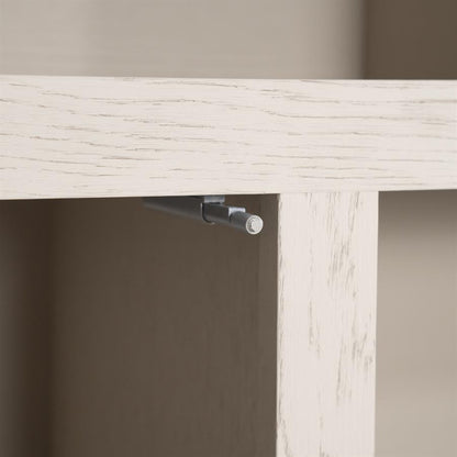 Kast Helsinki taupe eikenhout 4 vakken hoog, detail van het materiaal