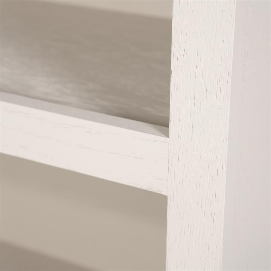 Kast Helsinki taupe eikenhout 4 vakken hoog, detail van het materiaal
