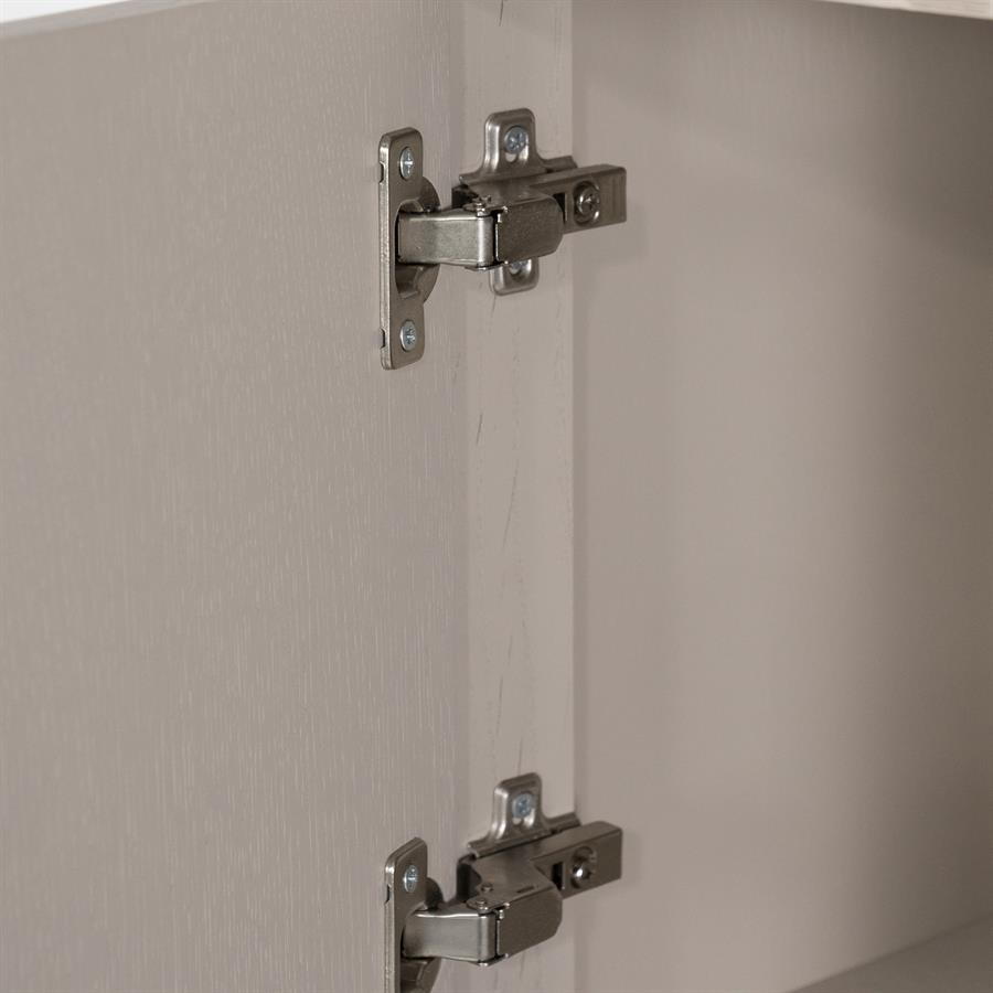 Kast Helsinki taupe eikenhout 6 vakken small, detail van het materiaal