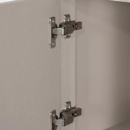 Kast Helsinki taupe eikenhout 6 vakken small, detail van het materiaal