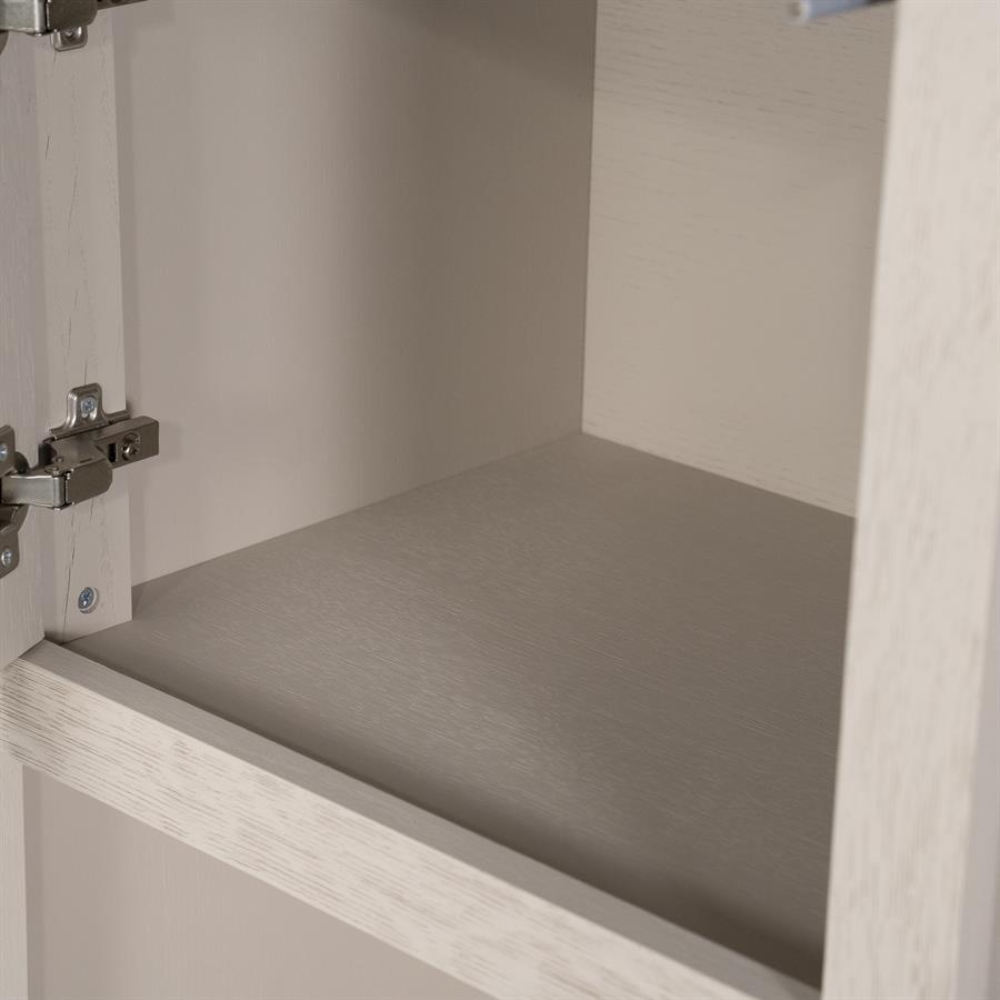 Kast Helsinki taupe eikenhout 6 vakken small, detail van het materiaal