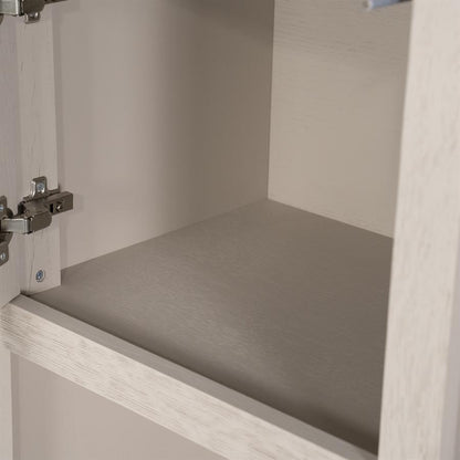 Kast Helsinki taupe eikenhout 6 vakken small, detail van het materiaal
