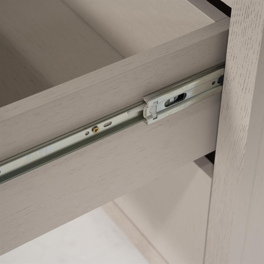 Kast Helsinki taupe eikenhout 6 vakken small, detail van het materiaal