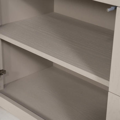 Kast Helsinki taupe eikenhout 6 vakken breed, detail van het materiaal