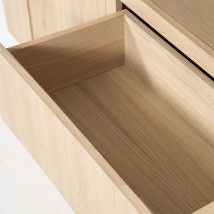 Kast Helsinki naturel eikenhout 6 vakken small, detail van de functie