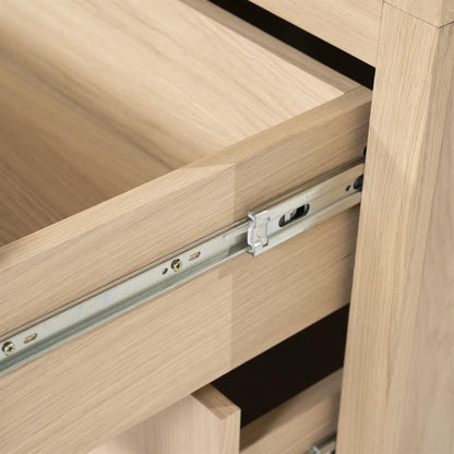 Kast Helsinki naturel eikenhout 6 vakken small, detail van de functie