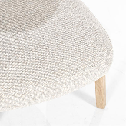 Fauteuil Mikky | Taupe Stof | Eikenhout