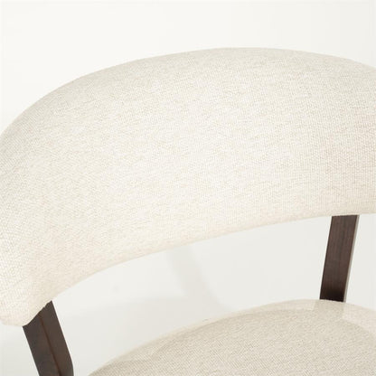 Fauteuil Mikky | Taupe Stof | Bruin Eikenhout