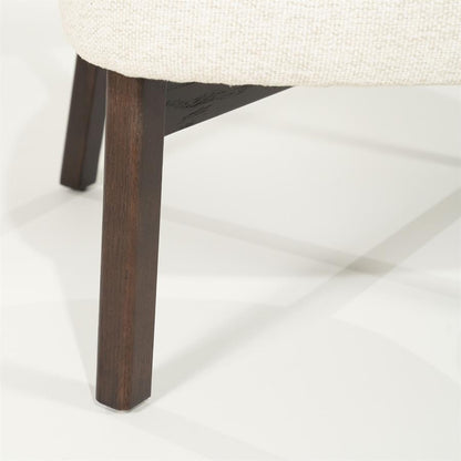 Fauteuil Mikky | Taupe Stof | Bruin Eikenhout — Detail