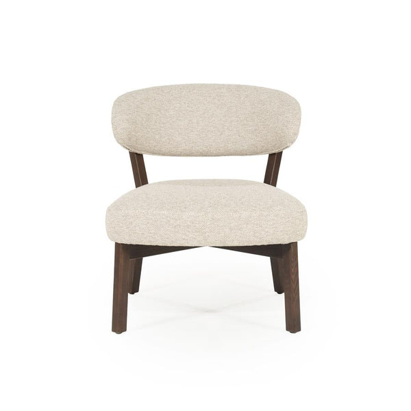 Fauteuil Mikky | Taupe Stof | Eikenhout