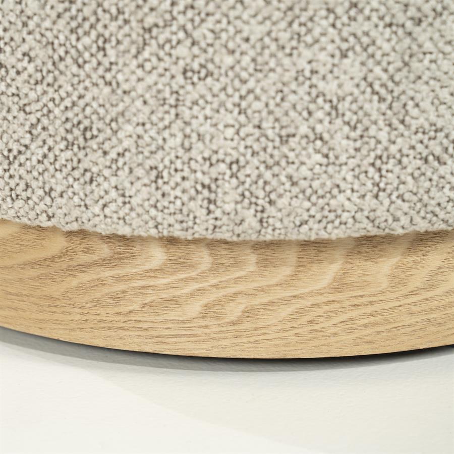 Poef Avah | Taupe Stof