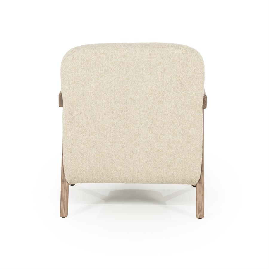 Fauteuil Francis | Beige Stof & essenhout