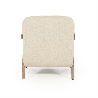 Fauteuil Francis | Beige Stof & essenhout
