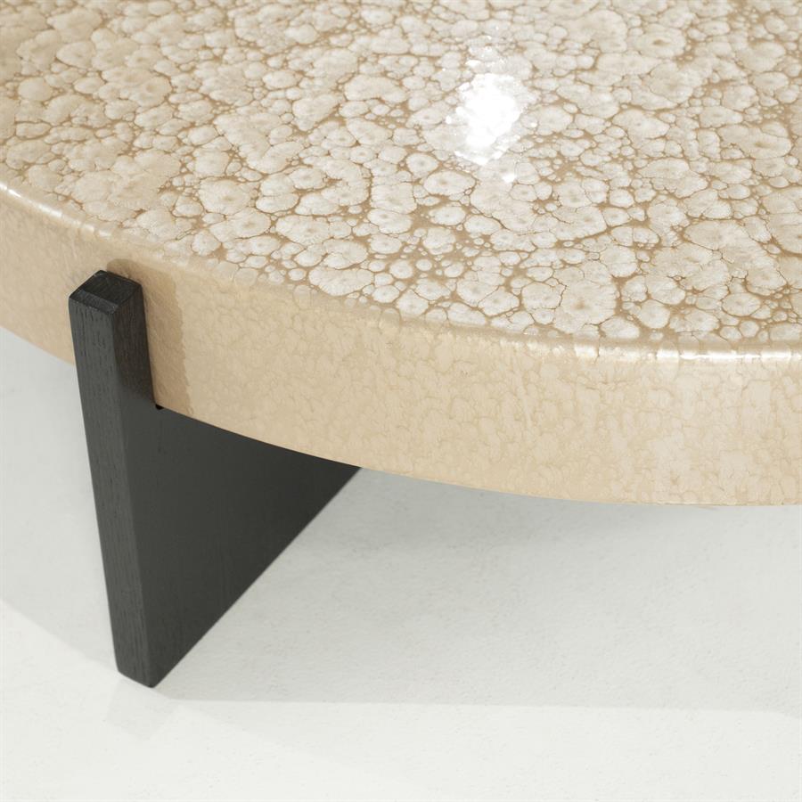 Salontafel Juliet beige mdf, detail van het materiaal