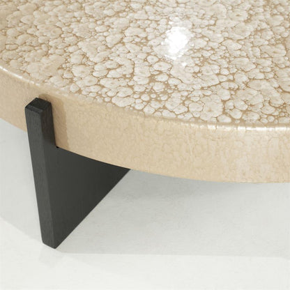 Salontafel Juliet beige mdf, detail van het materiaal
