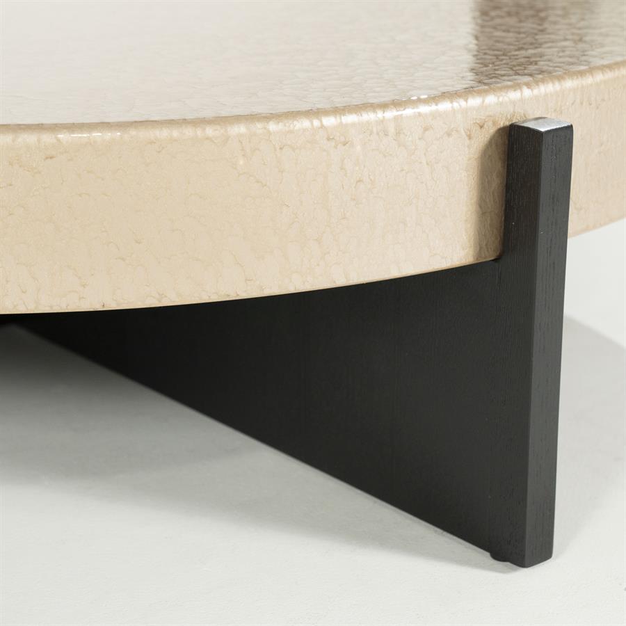 Salontafel Juliet beige mdf, detail van het materiaal