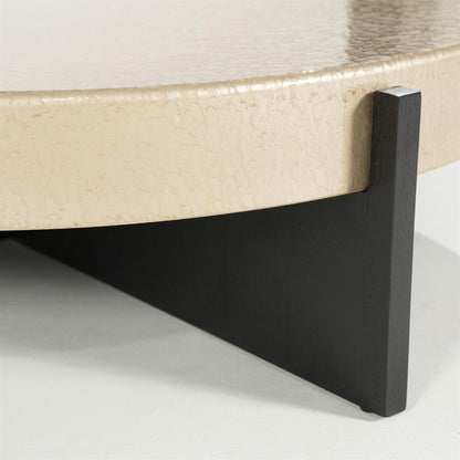 Salontafel Juliet beige mdf, detail van het materiaal