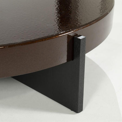 Salontafel Juliet bruin mdf, detail van het materiaal
