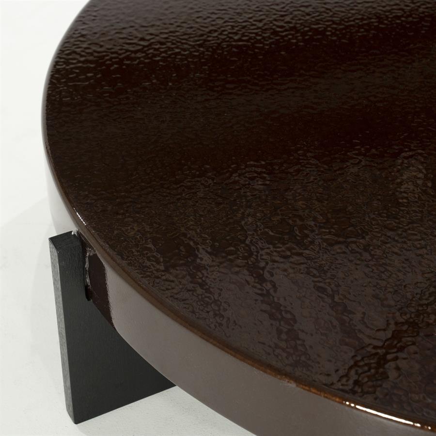 Salontafel Juliet bruin mdf, detail van het materiaal